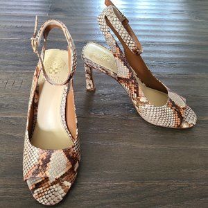 Vince Camuto Snakeskin Sandal Heels